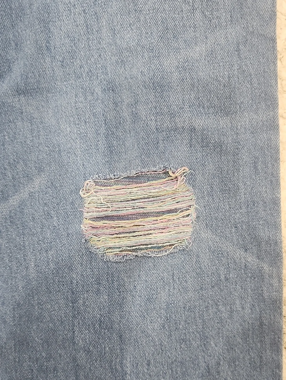Levi's Relaxed Fit Distressed Wide Leg Blue Jeans Size 16 Girl's XL